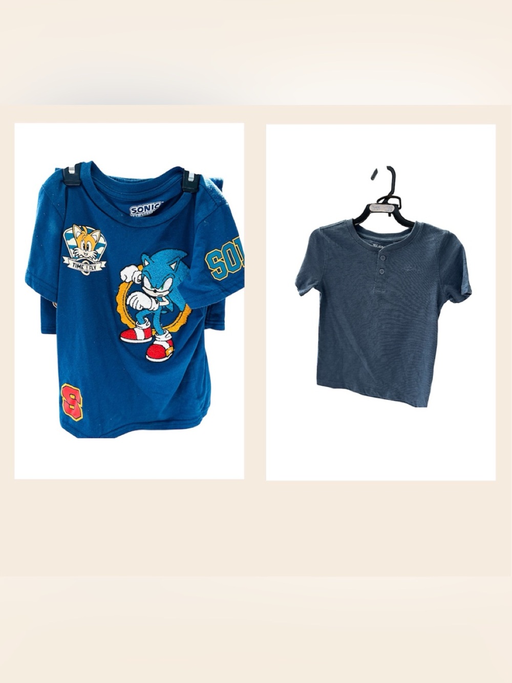 Sonic hedgehog shorts and tshirt set NWOT Size 5